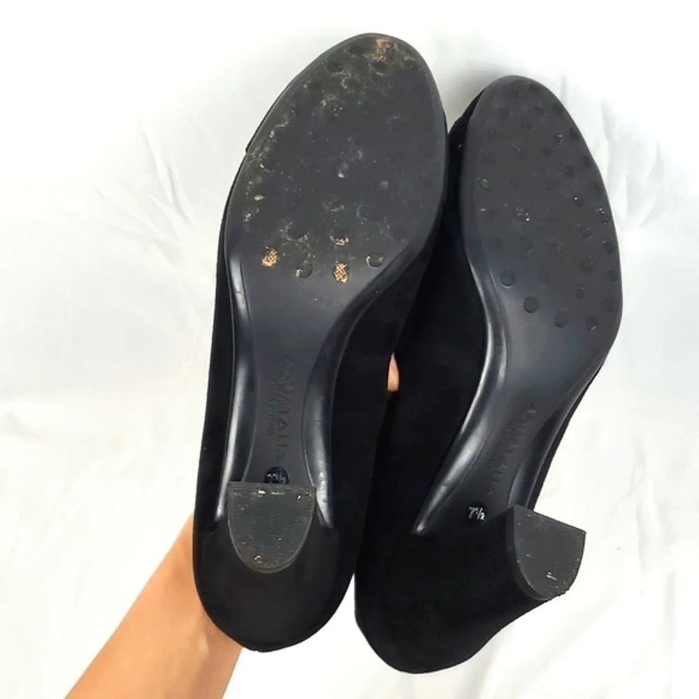 Aquatalia Black Suede Heels‎